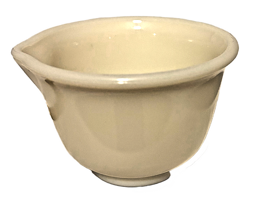 Hamilton Beach Small Milk Glass Mixing Bowl #10 w/Pour Spout - Off White