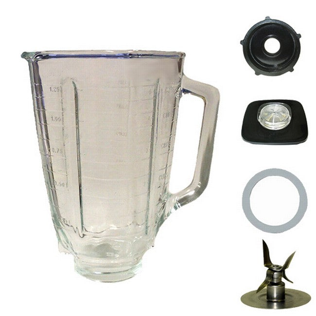 Oster and Osterizer 5 Cup Glass Square Top Complete Blender Jar  - OS-CGL