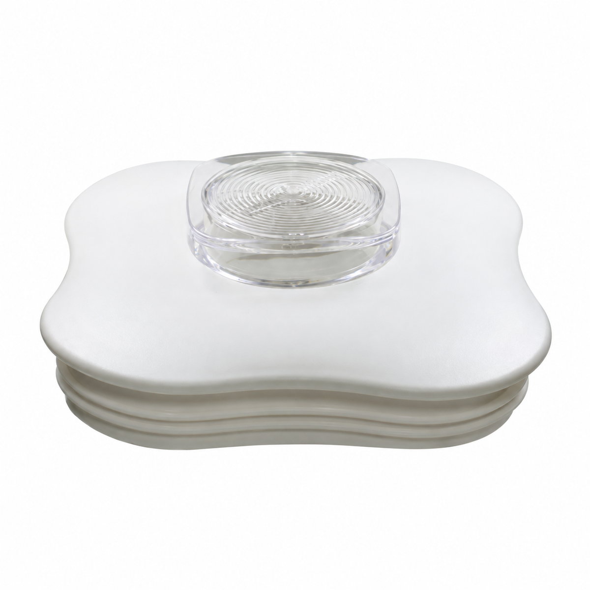 Oster Blender Jar Lid w/Center Cap Fits Select Cloverleaf-Shaped Jars - White