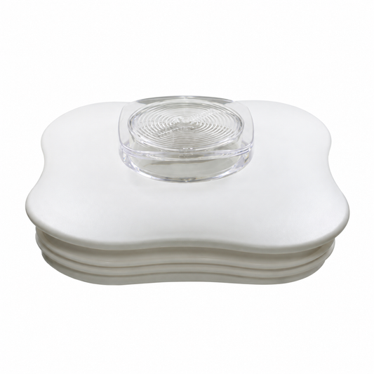 Oster Blender Jar Lid w/Center Cap Fits Select Cloverleaf-Shaped Jars - White