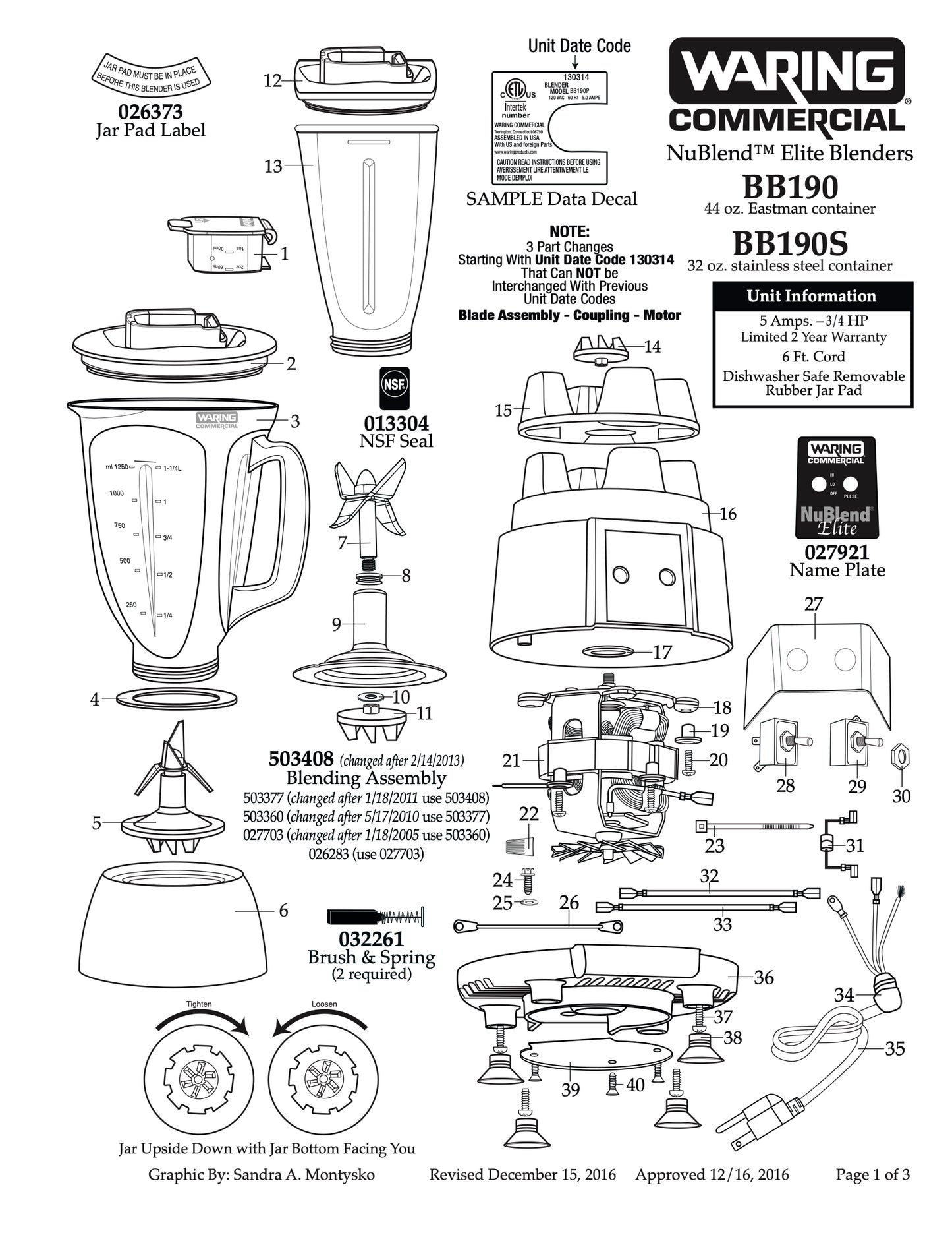 Waring Blender Diagrams  - (Download)